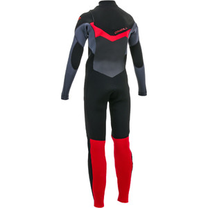 2020 O'Neill Youth Epic 5/4mm Chest Zip GBS Wetsuit Black / Graphite / Red 5372